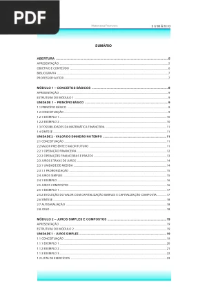 Matemática Financeira (FGV Online)