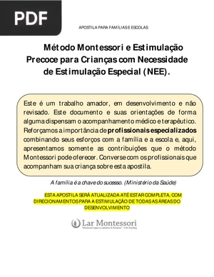 Método Montessori e Estimulação Precoce para Crianças com Necessidade de Estimulação Especial (NEE)