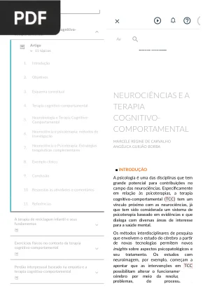 Neurociências e a Terapia Cognitivo-Comportamental