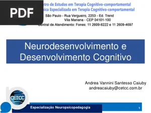 Neurodesenvolvimento e Desenvolvimento Cognitivo
