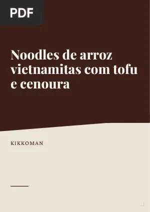 Noodles de arroz vietnamitas com tofu e cenoura