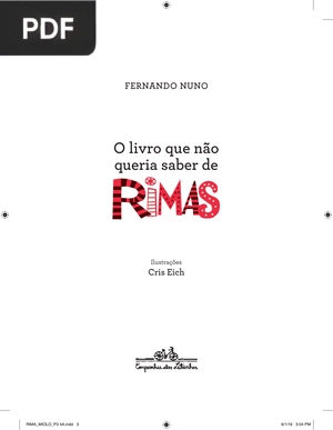 O livro que não queria saber de Rimas
