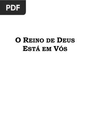 O Reino de Deus está em Vós