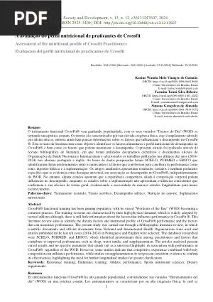 Perfil Nutricional de Praticantes de CrossFit