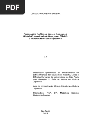 Personagens folclóricos, deuses, fantasmas e história extraordinária de Yotsuya em Tokâidô: o sobrenatural da cultura japonesa