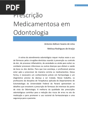Prescrição Medicamentosa em Odontologia
