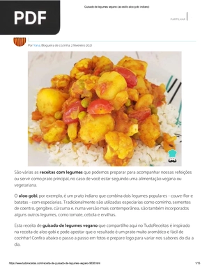 Receita de Guisado de legumes vegano