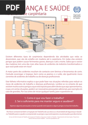 Segurança e Saúde - Na Oficina de Carpintaria