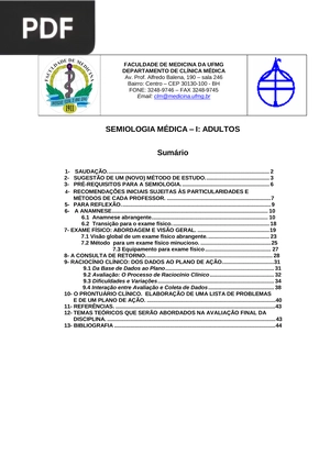 Semiologia Médica – I: Adultos