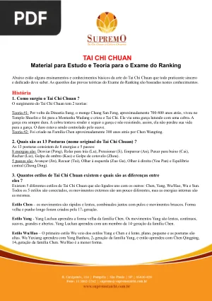 Tai Chi Chuan - Material para Estudo e Teoria
