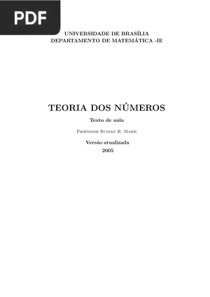 Teoria dos numeros