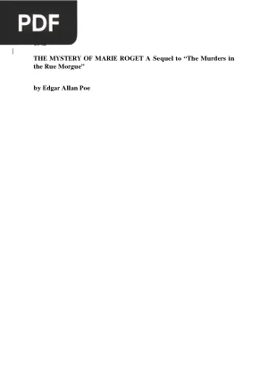 The Mystery of Marie Rogêt