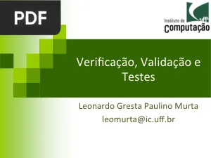 Verificação, Validação e Testes